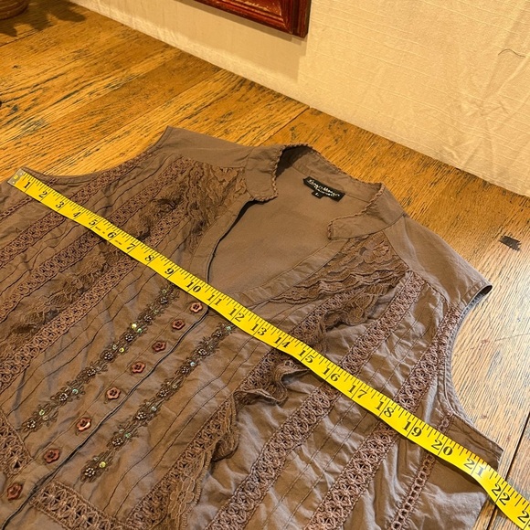 Y2K VINTAGE-STYLE LACE BLOUSE – TANGO MANGO – SIZE L - Picture 6 of 9